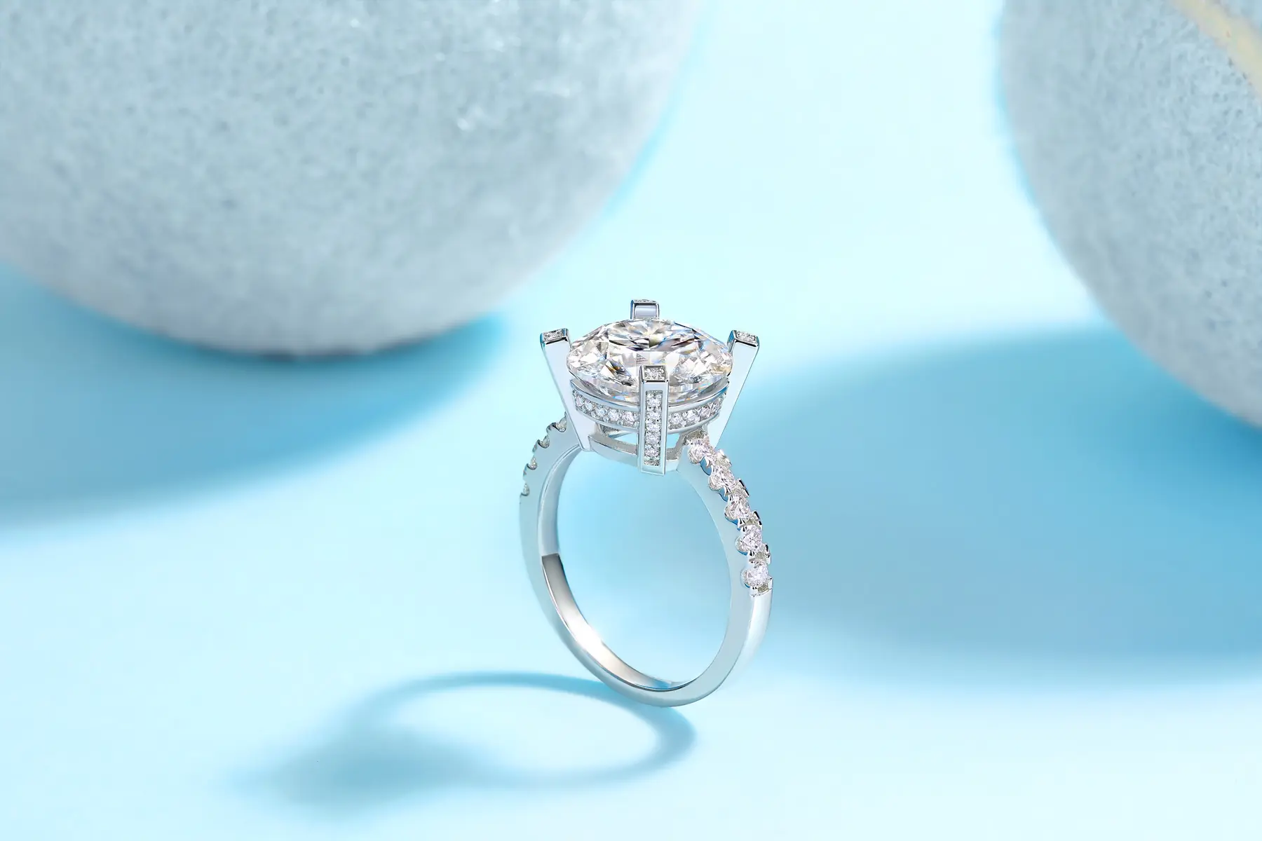 Moissanite köves ezüst gyűrű - Image 7