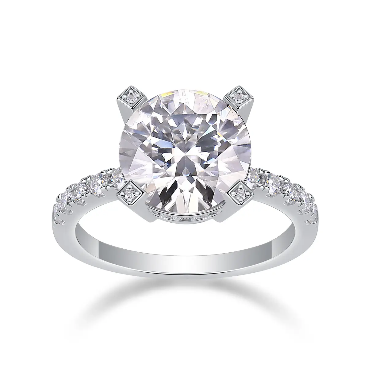 Moissanite köves ezüst gyűrű