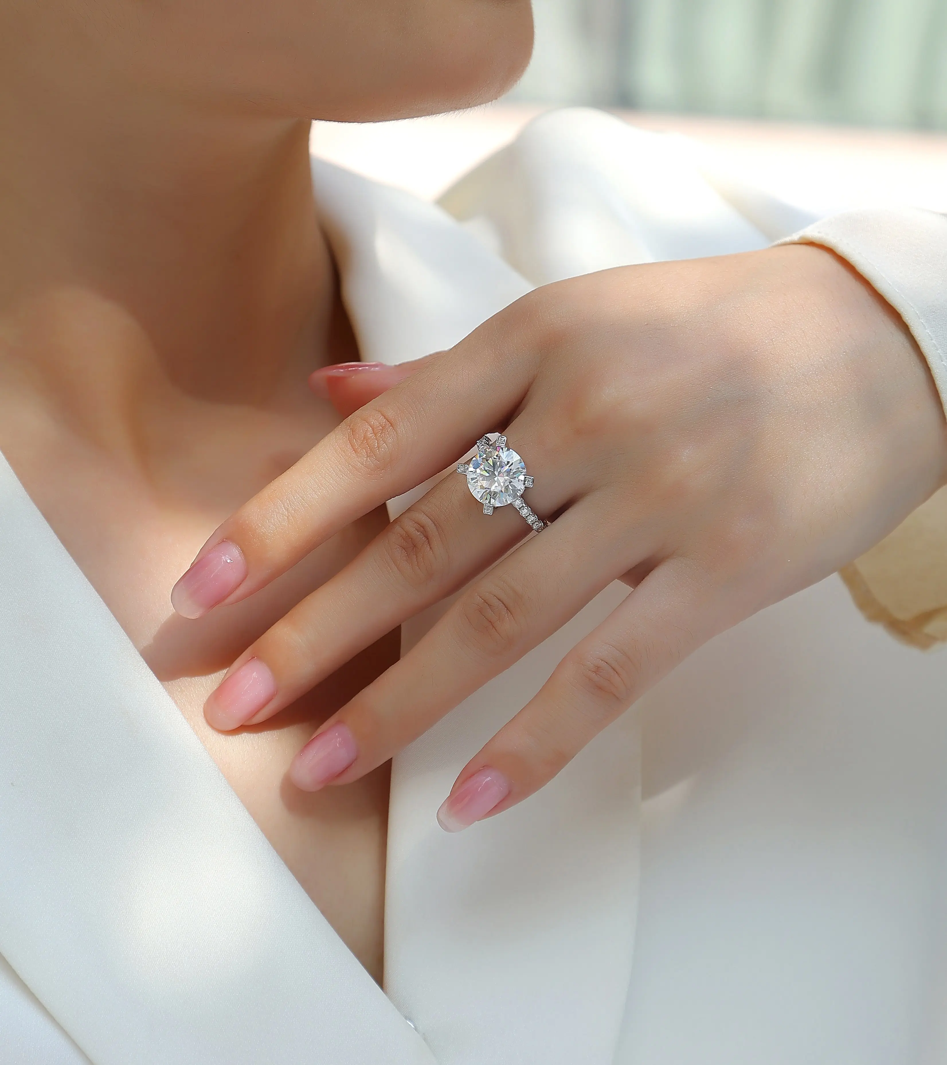 Moissanite köves ezüst gyűrű - Image 4