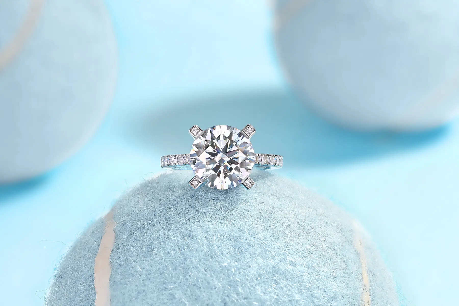 Moissanite köves ezüst gyűrű - Image 5